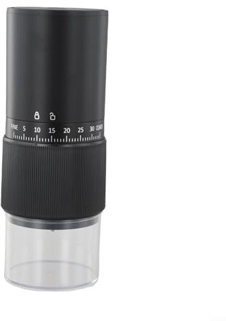 Besshepplo Moulin à café électrique rechargeable automatique avec 30 niveaux réglables pour grains de café moulus pour la maison, le bureau, les voyages (noir)