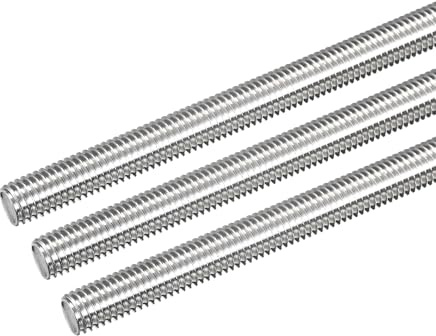 QUARKZMAN 3 Stück Gewindestange M10 x 500mm Vollgewindestange 304 Edelstahl V2A Gewindestangen A2 Metrisch Gewindebolzen VA Gewindestab Rechtsgewinde Gewindestift