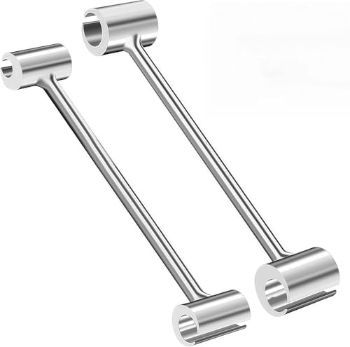 2 Piezas Herramientas de Ajuste de Bisagra de Puerta, Llave de Ajuste de Espacio para Bisagras, Regulador de Puertas, Herramientas para Nivelar y Enderezar Bisagras de Madera y Apretar Pernos