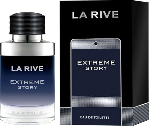 LA RIVE Extreme Story for Men Eau de Toilette EDT für Herren würzig aromatischer Duft belebende Aromen von Bergamotte und Elemi treffen auf Kardamon- und Geraniumnoten, 75 ml