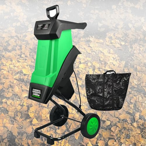 Electric Garden Shredder Mulcher, 2400W Multifunctional Leaf and Branch Chipper, Heavy Duty Wood Shredder for Efficient Yard Waste Disposal