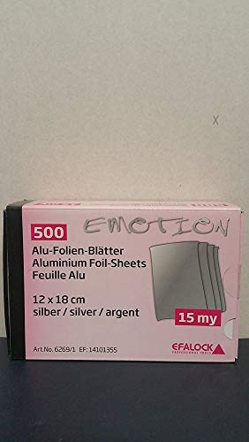 Efalock Professional Emotion Alu-Folien-Blätter, silber, 1er Pack, (1x 500 Stück)