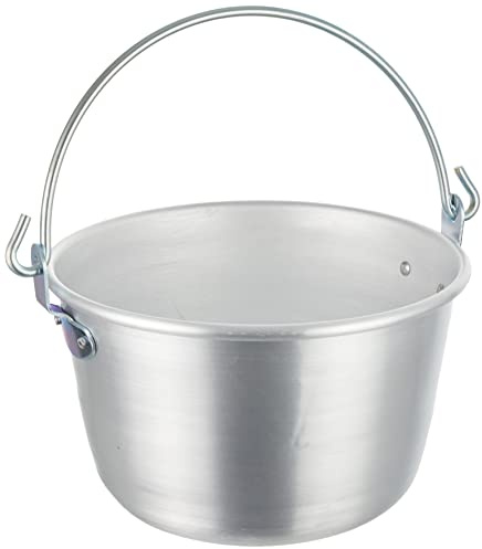 Pentole Agnelli Family Cooking Alluminio Paiolo con Manico ad Arco, Argento, 30 cm