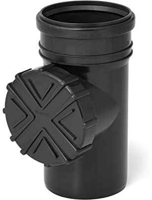 Regen Wasser Reinigungsrohr DN 100 Ø 110 mm braun grau graphit orange Laub Sieb Ablauf Fallrohr Rohr Dachrinne (Graphit)