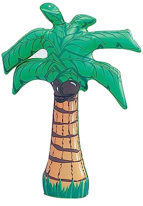 Bristol Novelty IJ031 Aufblasbare Palme, Grün,Braun, Einheitsgröße