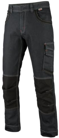 WÜRTH MODYF Arbeitsjeans Sagittarius - professionelle Arbeitshose für Herren - Arbeitsjeans mit Knieschutztaschen - in der Größe 54 in Schwarz