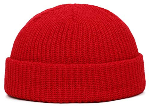 Amorar Wintermütz Fishermans Beanie Unisex Dockercap Seemannsmütze Herren Sailor Cap Rolled Cuff Hafenmütze Bikermütze Watch Kappe Beanie Hut Baseball Cap Vermieter Hut Schippermütze