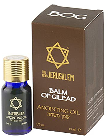 Baume de Galaad - Huile d'onction de Terre Sainte - Mélange d'huiles naturelles faites à la main à Jérusalem avec 100 % d'huile d'olive extra vierge et essentielle biblique - pour usage religieux - 10