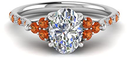 JewelryGift Ovaler Petite Cathedral Diamond Ring Sterling Silber Natur Granat Oval Zierliche Verlobungsringe Kathedrale Einstellung Größe 59 Leichte Ornament-Geschenk
