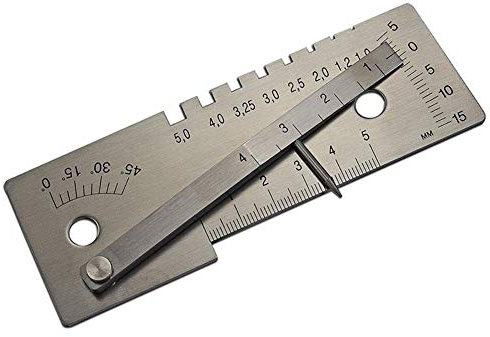 SunXTMY Messgerät Universal-Winkel Lineal Edelstahl 45 Grad Messwerkzeug for Schweißlehre Schweißnaht Gage Welder Vorlage Carpenter Werkzeuge (Color : Silver)