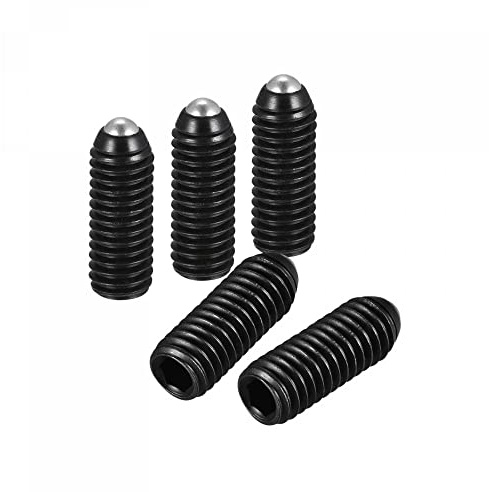 sourcing map Gewindestifte mit Kugelspitze, M6 x 16 mm, Hartstahl, metrische Feder, Innensechskant, 5 Stück