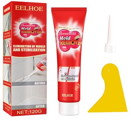 ZKSMNB Mould Remover Extreme Gel,Fast Acting Magic Mould Remover for Bathroom, Kitchen and Household, Anti-Mould Cleaner Gel, Effective on Silicone & Tile Grout（120g）