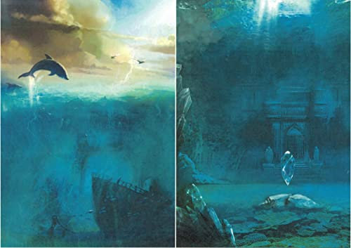 Zita´s Creative Reispapier A3 - Atlantis. Motiv-Strohseide, Strohseidenpapier, Decoupage Papier