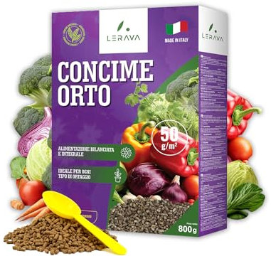 LERAVA® engrais universel - 2 x 800g - engrais pour potager & plantes fleuries - nutrition complète et équilibrée pour toutes vos plantes - fertiligene engrais - 100% Made in Italy