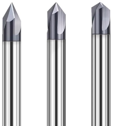 1PC HRC60 Smusso Fresa In Metallo Duro Angolo Svasatore Sbavatura Bordi V Grove Router 60 90 120 Gradi 3 Flauti Smussatura mulino (Size : D6A120-D6L100)