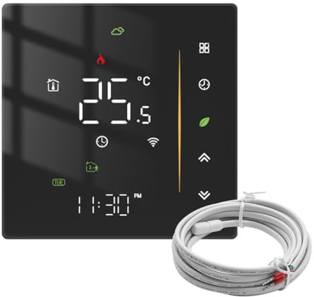 DollaTek Fußbodenheizungsthermostate intelligentes Thermostat für die Raumheizungssystemsteuerung kompatibel mit Alexa Geegle Home Tuya Smart Life für 16 A elektrische Fußbodenheizung