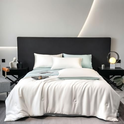 Pevfeciy Sommerbettdecke - Kühle Microfaserbettdecke für eine erfrischende Nachtruhe - Nachhaltige Kühldecke für Menschen, die angenehme Kühle lieben,L,180x220cm