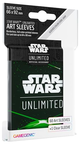 Gamegenic, Star Wars: Unlimited Art Sleeves – Card Back Green, Sleeve Color Code: Gray