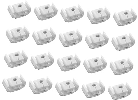 GEARMONSTER 20x Bremsleitung Doppelclip 4,75mm für VW Audi Halter Weiß | Bremsleitungs Halter, 2-fach Klemmhalter, Bremsschlauch Clip, für Audi A4 S4 80 100 200, Kunststoff, einfache Montage