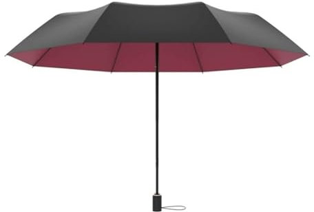 ATMRC Taschenschirme Kompakter Reiseschirm for Damen und Herren, wasserdicht, zusammenklappbar, for Sport, Geschäft, Outdoor, stark, langlebig, Sonne und Regen Regenschirme (Size : Red)