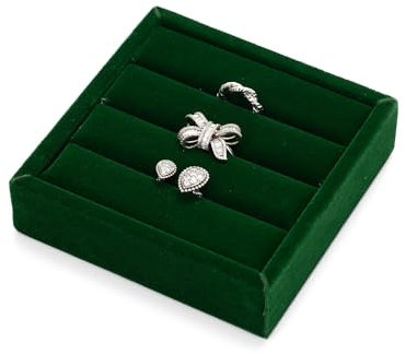 Oirlv Ring Organiser Tray Velvet Ring Holder Display Stand Storage Tray Organiser Stand