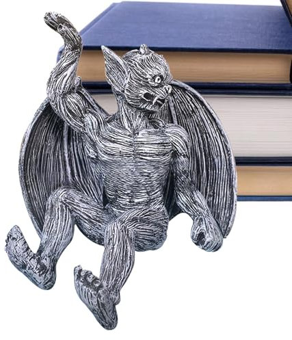 Gargoyle Fence Topper - Gothic Climbing Grotesque Dragon | Resin Gothic Dragon Garden Sculpture Figurine For Patio, Yard Decoration
