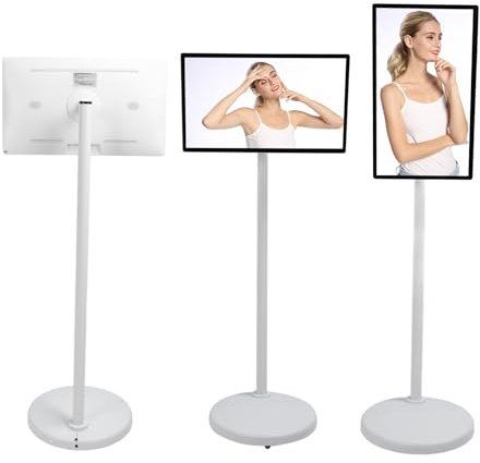 Display Touchscreen con Supporto da 24 Pollici, TV Portatile, Videocamera TV con Trasmissione dello Schermo Wireless 4G Plus 64G, con Touchscreen, Lavagna, (Spina UE da 100 a