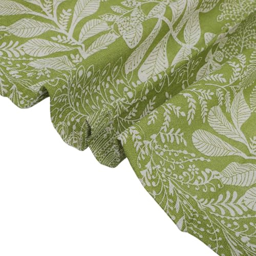 CAPASTEC 2 Rideaux Occultants, Rideaux De Fenêtre Courts, Rideaux en Coton Et Lin pour Petites Fenêtres Cuisine Salle De Bain Salon, 61X60Cm, Vert