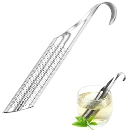 SGERUFZ 1pcs Colador Te,Infusor de té de acero Inoxidable 304,Reutilizables Cuchara Infusores de Té Colador de Té Malla Fina Acessorios,para Té Suelto Especias Hierbas,Suelto Spearmint,Matcha Tetera