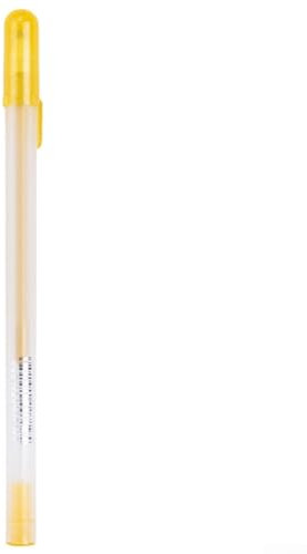 EasyByMall 1 x weißer Papier-Gelschreiber, 0,8 mm, feine Spitze, künstlerische Bedürfnisse (Gold)