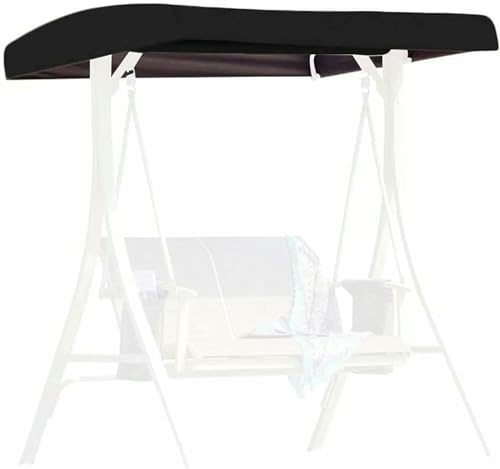 HOTAPEPU Replacement Canopy for Swing Seat 3 Seater Garden Hammock Cover,Patio Swing Top Cover with 4 Reinforced Corner Pockets for Porch Patio Garden Pool Seat (Swing not included)~/