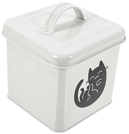 ibasenice Alimenti Per Animali Domestici Contenitore Ermetico Per Crocchette e Mantiene e Asciutto Con Cucchiaio Per Porzionare