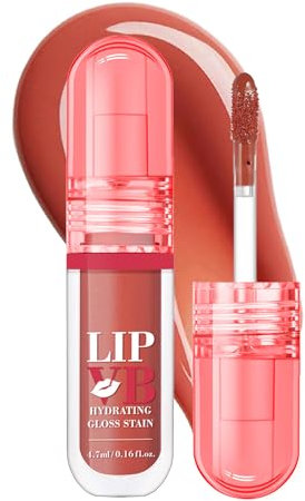 Hydrating Lip Stain Long Lasting, Moisturising & Nourishing Lip Oil Lip Tint Stain, Highly Pigmented Lipgloss, Non-Sticky Jelly Liquid Lipstick, Up to 12HR Hydration, Lip stick Make Up Gift