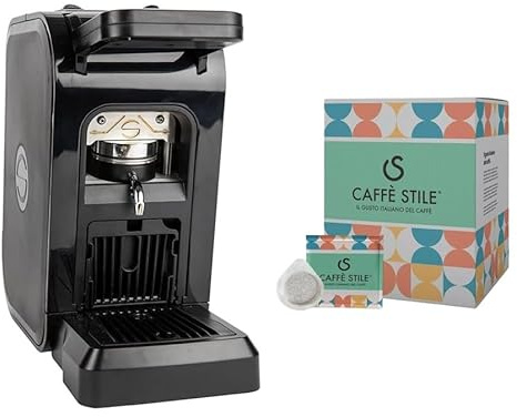 Caffè Stile Macchina Caffè Spinel Ciao Nera + Confezione 50 cialde omaggio. Macchina a cialde ESE 44mm