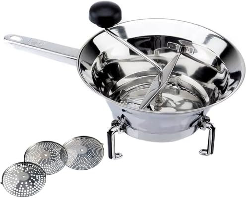 PASSATUTTO PASSAPOMODORO PASSAVERDURE CM 26 MANUALE RONDO' GIGANTE IN ACCIAIO