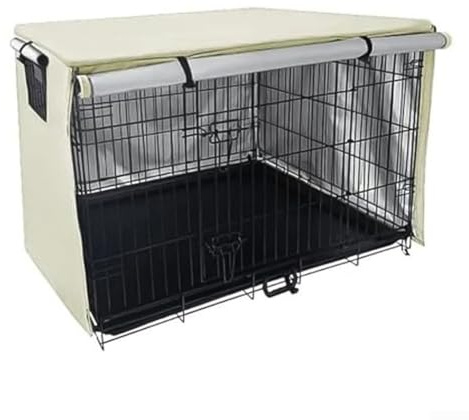 Wetterfeste Abdeckung für Hundekäfige mit Privatsphäre, um Bellen und Angst zu reduzieren (109 x 74 x 76 cm)
