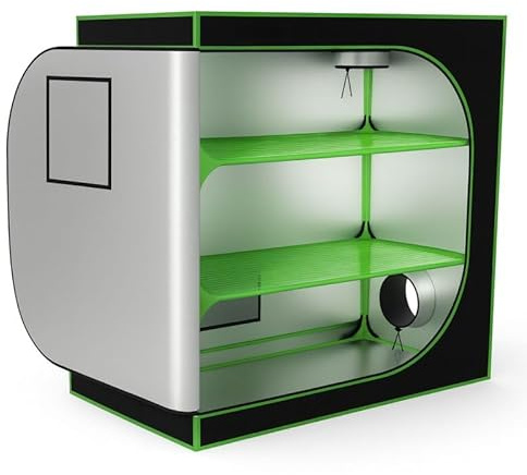 Weedness Dark Box Grow-Box für Indoor-Zucht 120x60x120 cm Propagator - Zuchtzelt Growschrank Growzelt Zuchtbox Gewächszelt Homebox lichtdicht