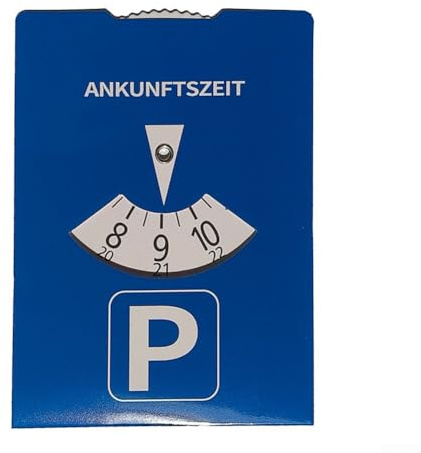Yhenlovtt Disco de estacionamiento de cartón azul para parabrisas de coche, temporizador de estacionamiento de papel con ajuste para todos los vehículos y camiones