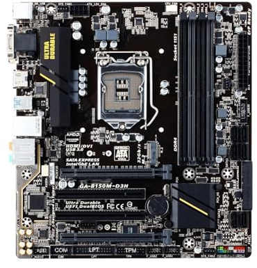 Carte mère Fit for Gigabyte GA-B150M-D3H 64 Go LGA 1151 DDR4 Micro ATX Carte mère