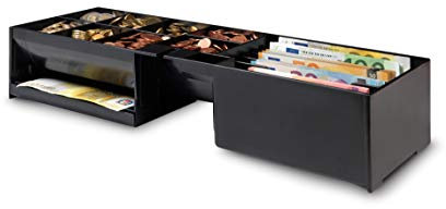 Safescan 4617T verstellbarer Kassenladeneinsatz zur Optimierung Ihrer Kassenlade - mit 6 Fächern für Scheine und 8 für Münzen - kompatibel mit der Safescan SD-4617S Klappdeckel-Kassenlade