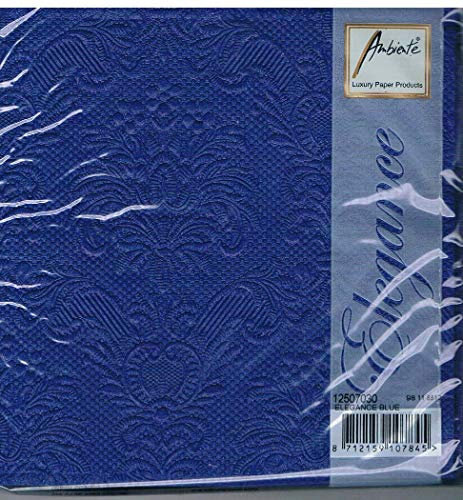 Ambiente - Cocktail Servietten - Elegance - geprägt - blue / blau