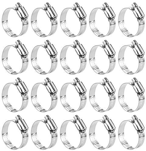 Colliers de serrage, réglable en acier inoxydable 304 Vis sans fin Colliers de serrage, WORM dur Collier de serrage pour plomberie, automobile et mécanique des applications 27-51mm