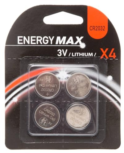 5five - Lot de 4 Piles Boutons 3V CR2032 Lithium Idéal Produits Électroniques