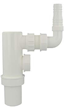tecuro Sifone per Lavatrici e Lavastoviglie, Plastica Bianca, 19-23 mm, 40 mm, Bianco