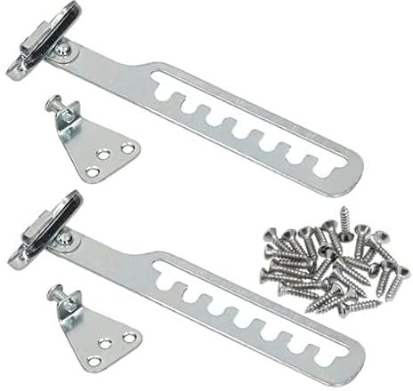 KOTARBAU® 2er Set Kipp-Regler für Fenster Fensterfeststeller Zuschlagschutz Fensterriegel zum Einstellen der Fensteröffnung Fensterstopper Kippschere Silber