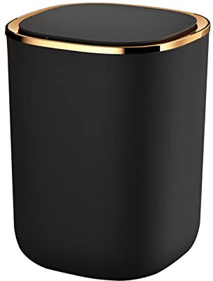 OUGPIU Sensor Mülleimer,12L Automatik Mülleimer mit Smart Sensor Küche Abfallbehälter Papierkorb Touchless Bad/Büro ABS-Kunststoff Mülleimer,mit Deckel Soft Close No Noise Feuchtigkeitsfest (Schwarz)