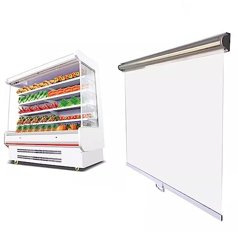 tow000ack Tenda a Rullo Termica,Tende a Prova di Polvere per la Conservazione degli Alimenti,Avvolgibile per Congelatore Vetrina Armadio Frigorifero,Tratto Libero,Personalizzabile (W*H:90x150cm)