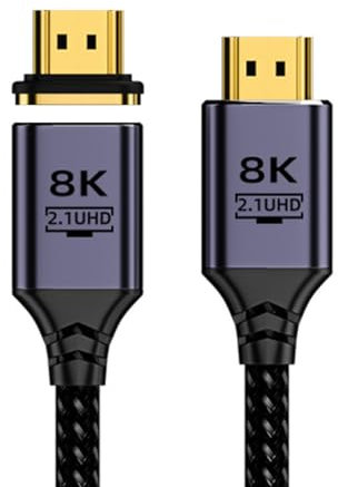 Cablecc 8K @ 60hz connettore magnetico Tipo-A HDMI 2.1 maschio a maschio dritto cavo video per il computer portatile HDTV 50CM