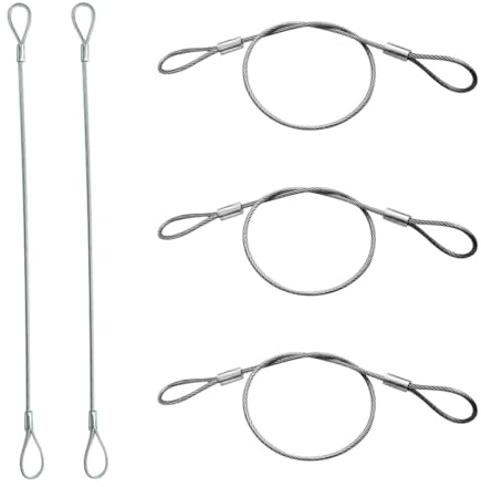 10 Pack Luggage Lock Safety Cable, Stainless Steel Cable with Loops
