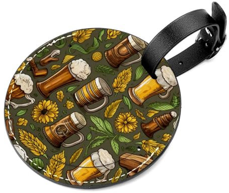 Gepäckanhänger für Koffer,Gepäckanhänger,Gepäckanhänger für Gepäck,2-Pc,Bier-Essen-Cartoon-Tisch